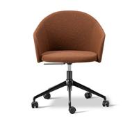 Fredericia Furniture Sillón Gomo Armchair con base giratoria 5 patas Myr 362-negro