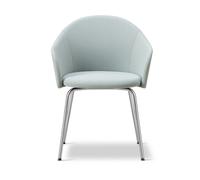Fredericia Furniture Sillón Gomo Armchair con base tubular Mylla 811-acero inoxidable