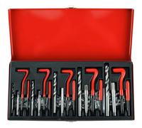 FreeTec Juego de reparación de roscas helicoil de 151 piezas, M5, M6, M8, M10 y M12, juego de reparación de roscas Helicoil con brocas HSS y herramientas de rosca para aluminio para coche, motor