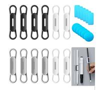 Freewindo Paquete de 12 portalápices magnéticos de silicona para refrigerador, soporte magnético de borrado en seco para pizarra blanca, escritorio, portapapeles, accesorios de casillero (4 traseros +