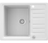 Fregadero Bergström Blanco 57.5 x 46 cm con tendedero, Model 12552