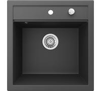 Fregadero Bergström Tesa Negro 49 x 51 cm, Model 29495