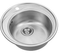 Fregadero Circular Infiniton Reale1C, Ancho Especial, Orificio para Griferia, Acero Inoxidable, Un Seno con orificio, Forma Circular
