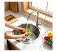Fregadero Cocina 1 Seno, Pila de Cocina Pequeño con Drenaje | Lavabo multifunción, Fregadero Encastrar de Acero Inoxidable, Para Cocina, Comedor, Bar(30cm)