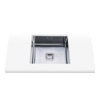 Fregadero cocina edesa makalu be 45x40 1c r-10 bajo encimera 1 seno con sifón 44x44 cm acero inox mueble a partir de 50 cm