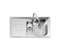 Fregadero Cuba doble Barazza Rectangular 100 cm B_Level 1LLV100/S Acero