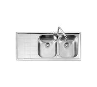 Fregadero Cuba doble Barazza Rectangular 116 cm B_Level 1LLV120/2S Acero