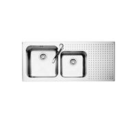 Fregadero Cuba doble Barazza Rectangular 116 cm Select 1IS12060/2D Acero