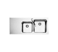 Fregadero Cuba doble Barazza Rectangular 116 cm Select 1IS12060/2S Acero