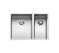 Fregadero Cuba doble Barazza Rectangular 60 cm Quadra 1X642S Acero