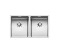 Fregadero Cuba doble Barazza Rectangular 75 cm Quadra 1X842I Acero