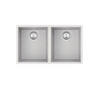 Fregadero Cuba doble Barazza Rectangular 76 cm Soul 1QSO82BS Blanco
