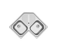 Fregadero Cuba doble Barazza Rectangular 80 cm B_Fast 1LFS82A Acero