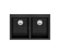 Fregadero Cuba doble Barazza Rectangular 80 cm Soul 1LSO82N Negro