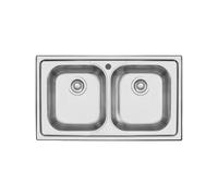 Fregadero Cuba doble Barazza Rectangular 86 cm B_Fast 1LFS92 Acero
