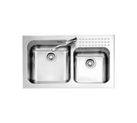 Fregadero Cuba doble Barazza Rectangular 86 cm Select 1IS9060/2 Acero