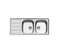 Fregadero Cuba doble Foster Rectangular 116 cm S1000 1812 161 Acero