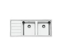 Fregadero Cuba doble Smeg Rectangular 116 cm Universal Mira LFT116S Acero