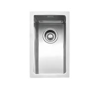 Fregadero Cuba sola Barazza Rectangular 20 cm Quadra 1X1840S Acero
