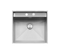 Fregadero Cuba sola Barazza Rectangular 60 cm Lab 1LLB61 Acero