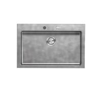 Fregadero Cuba sola Barazza Rectangular 80 cm Unique One 1LUN81 Acero Vintage