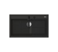 Fregadero Cuba sola Barazza Rectangular 86 cm City 1LCY91NK Negro