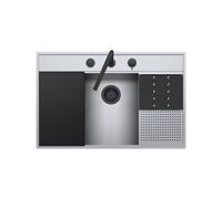 Fregadero Cuba sola Barazza Rectangular 90 cm Flexi 1LFX91NK Acero