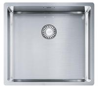 Fregadero de acero inoxidable empotrado Franke Maris, modelo BXX 210/110-45, con pulsador, apto para encimeras a partir de 50 cm. Código: 127.0375.257. Incluye 5 años de garantía