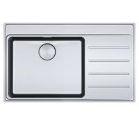 Fregadero de acero inoxidable empotrado Franke Mythos, modelo MYX 211-86 A, con pulsador, apto para encimeras a partir de 60 cm. Código: 127.0642.074. Incluye 5 años de garantía