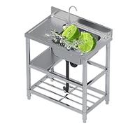 fregadero de acero inoxidable, Escurridor de grifo for cocina restaurante exterior 80x50x85cmC(120x50x85cm)