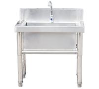 Fregadero de acero inoxidable resistente para servicio de fregona comercial, 50 cm/60 cm, ideal para restaurantes, cocinas y estaciones de limpieza