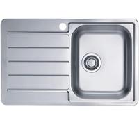 Fregadero de acero inoxidable VBChome, 79 x 50 cm, con textura de lino. Fregadero empotrable con orificio para grifo y zona de escurrimiento. Ideal para camping o cocina