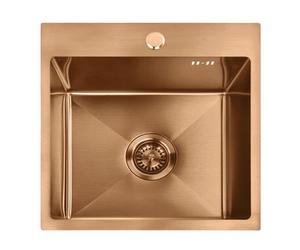 Fregadero De Acero Rea Leo 40 + Grifo De Cocina Fresh, Brush Copper 40 X 45 X 18,5 Cm