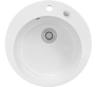 Fregadero de cocina Bergström Valencia Blanco 50.5 x 50.5 cm Redondo, Model 30750