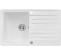 Fregadero de cocina Bergström Valencia Blanco 76.5 x 46 cm con tendedero, Model 30752