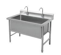 Fregadero de Cocina Comercial,Fregadero de Acero Inoxidable Independiente,Fregadero Comercial Pila de Lavar,Fregadero Industriales,for lavandería/patio trasero/garaje(39.4 * 27.5 * 31.5in)