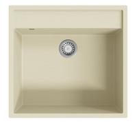 Fregadero De Cocina Con Rebosadero Granito Beige Vidaxl