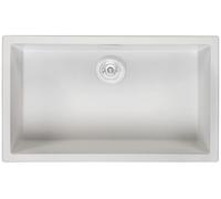 Fregadero de cocina de 70x40 cm, blanco, para encastrar y sobreponer, modelo Pure.Sink
