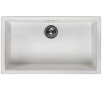 Fregadero de cocina de 70x40 cm, blanco, para encastrar y sobreponer, modelo Pure.Sink