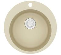 Fregadero De Cocina De Granito Con Un Seno Redondo Beige Vidaxl