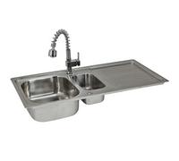 KuKoo: Fregadero y grifo de cocina de acero inoxidable premium, modelo Padstow