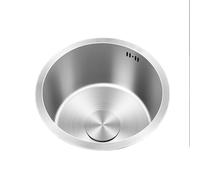 Fregadero de cocina redondo pequeño de acero inoxidable 304