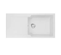 Fregadero de cocina Sintético rectangular 1 Senos MEPAMSA KITE 100.50 REV. | Blanco, 100cm, x 50cm, ( 21cm ) White Medium