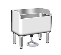 Fregadero de fregona de acero inoxidable - Lavabo de servicio comercial para uso en interiores y exteriores (61 x 40,6 x 55,9 cm) - Solución de drenaje resistente fácil de limpiar
