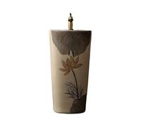 Fregadero de pedestal Lavabo de pedestal for exterior con grifo y desagüe, cerámica for jardín