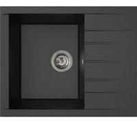 Fregadero de resina SMC, color brillante, para encastrar, 62 x 50 cm, modelo Stradour Cube 1C XS, fregadero de cocina