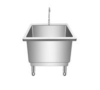Fregadero de trapeador de piso para interiores y exteriores, cubeta de limpieza, lavabo de acero inoxidable, 60 x 40 x 50 cm / 23.6x15.7x19.6in