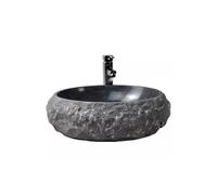 Fregadero del Baño Lavabo de mármol Retro for el hogar, lavabo piedra for balcón al aire libre, sobre encimera, for baño