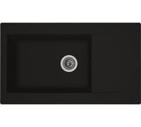 Fregadero empotrable, 1 gran lavabo + 1 escurridor, encimera, 86 x 50 cm, , resina