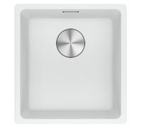 Fregadero empotrable Franke Maris con lavabo de Fragranit MRG 110-37 Glacier, con pulsador, de acero inoxidable, a partir de 45 cm. Modelo: 125.0683.058. Incluye 5 años de garantía